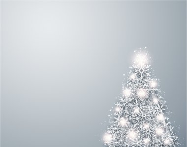 Noel kar köknar ağacı.