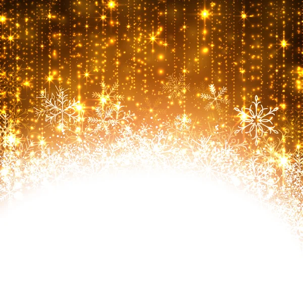 Christmas golden abstract background. — Stock Vector
