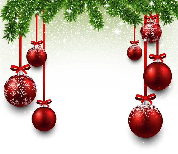 Cadre de Noël avec branches de sapin . — Image vectorielle