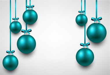 arka plan mavi Noel topları ile. 