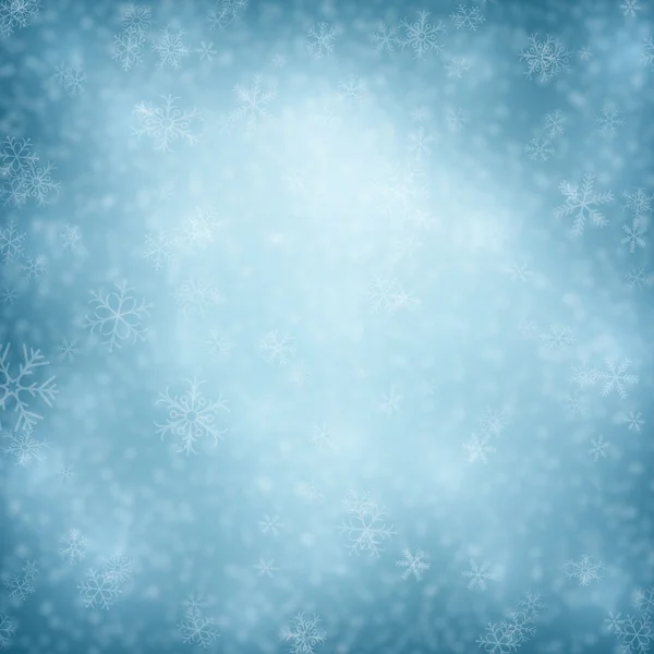 Fondo de Navidad con copos de nieve caídos . — Archivo Imágenes Vectoriales