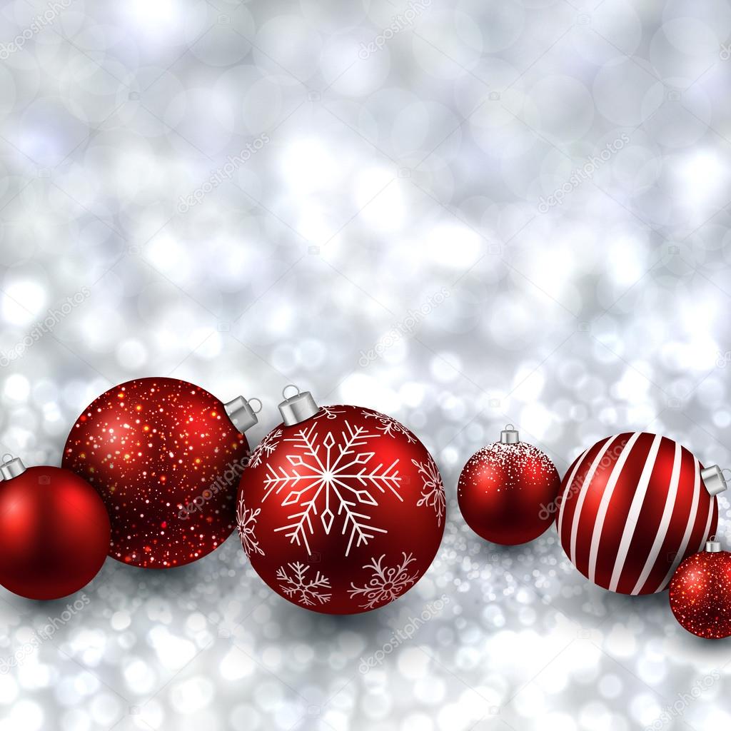 Red and silver christmas balls outlet