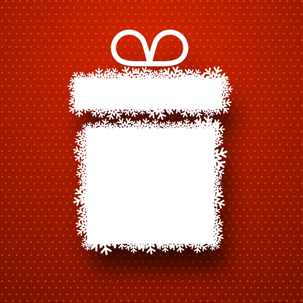 Julklapp papper över röda. — Stock vektor