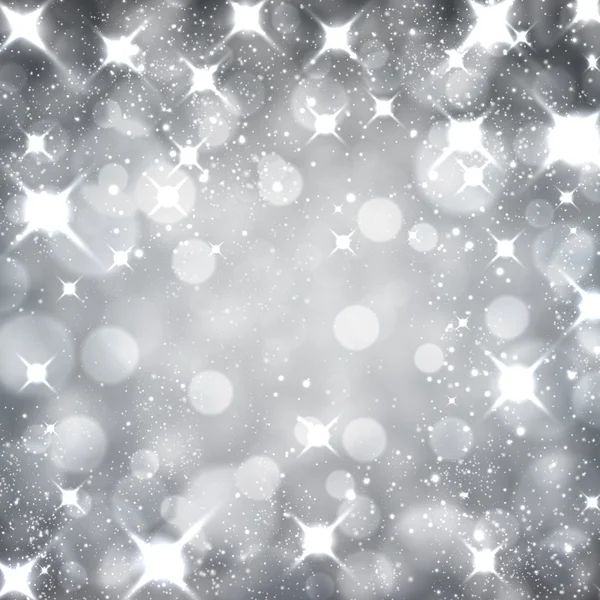 Silver jul stjärnklara bakgrund. — Stock vektor