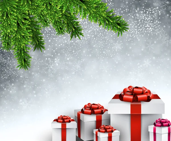 Vánoční stromeček dárky. — Stockový vektor