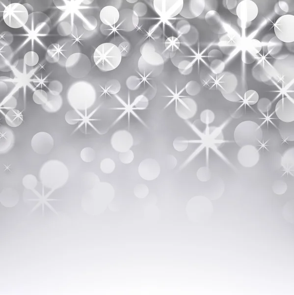 Silver christmas starry background. — Stock Vector