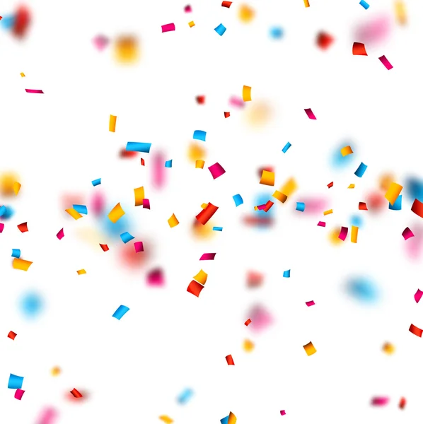 Confetti viering achtergrond. — Stockvector