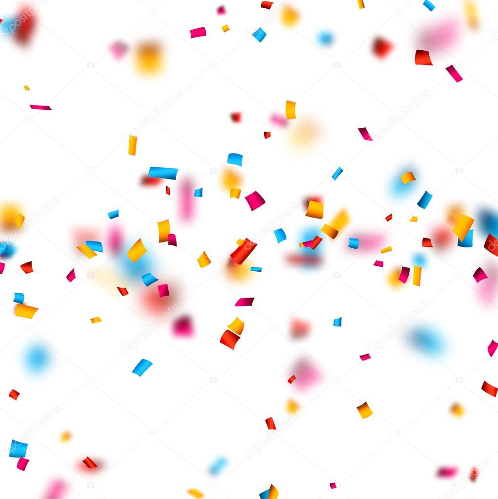 Confetti celebration background.