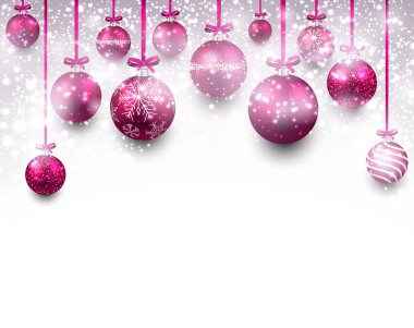 ark arka plan kırmızı Noel topları ile. 