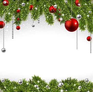 Ladin dallı Noel arkaplanı.