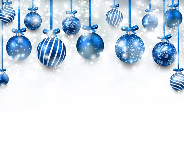 ark arka plan mavi Noel topları ile. 