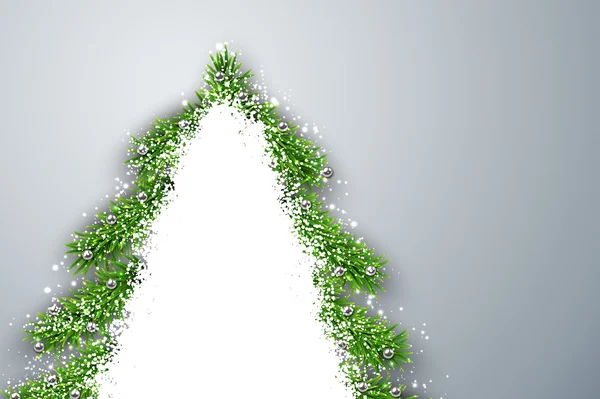 Christmas tree frame background. — Stock Vector