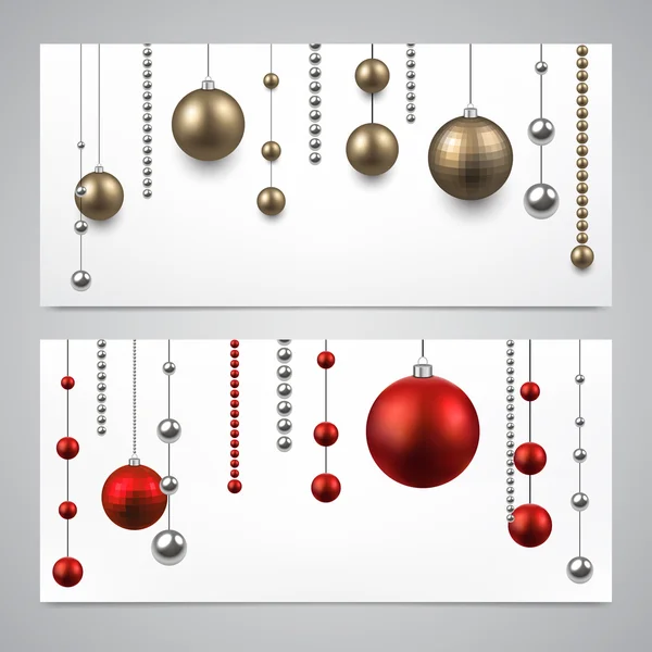 Background with christmas baubles. — Stock Vector