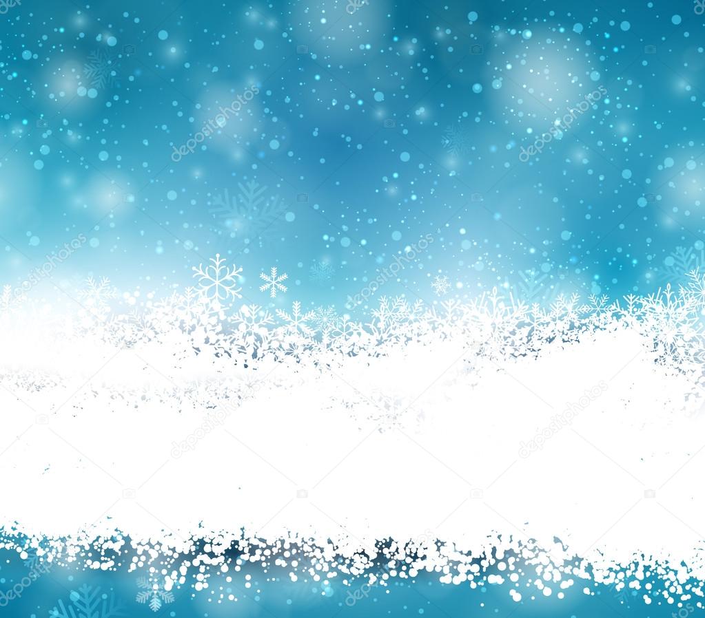 Christmas background with fallen snowflakes.