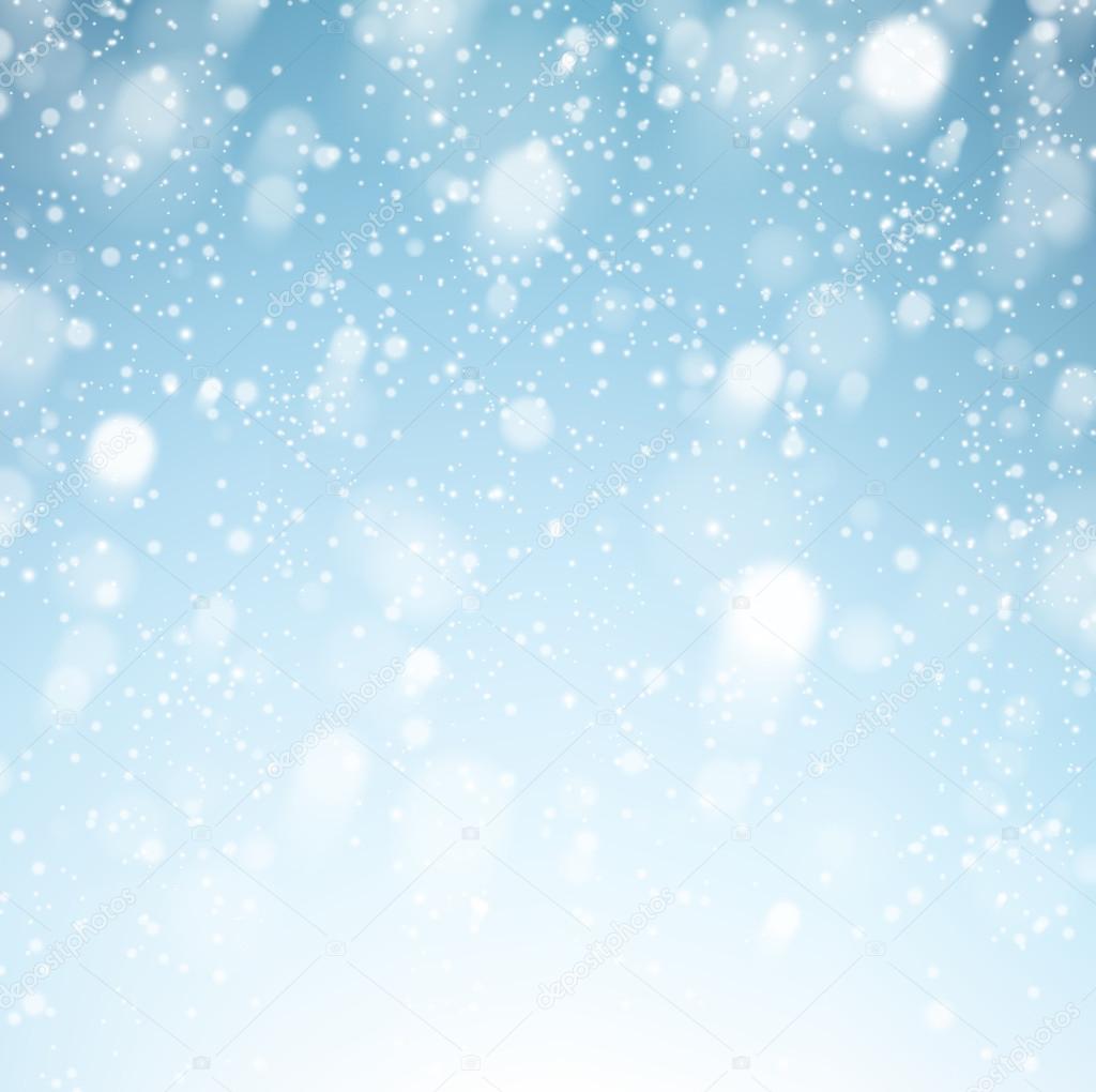 Christmas background with fallen snowflakes.