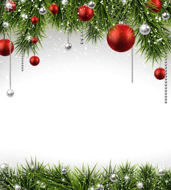 Ladin dallı Noel arkaplanı.