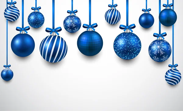 蓝色的圣诞球弧背景. — 图库矢量图片