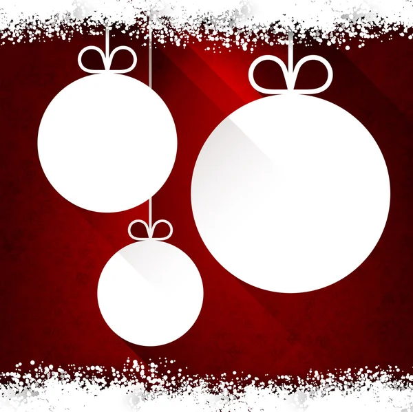 赤い背景の上のクリスマスの紙のボール. — ストックベクタ