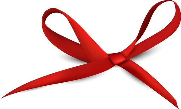 Arc cadeau rouge. — Image vectorielle