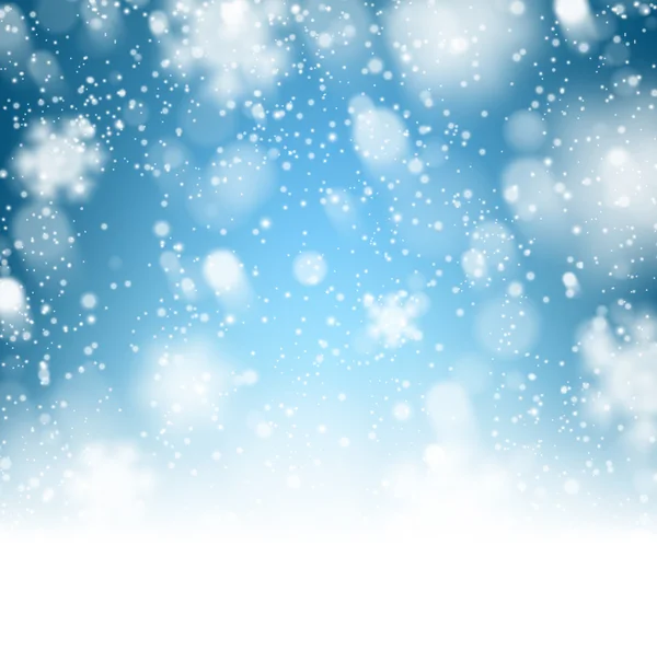 Weihnachten Hintergrund mit gefallenen Schneeflocken. — Stockvektor