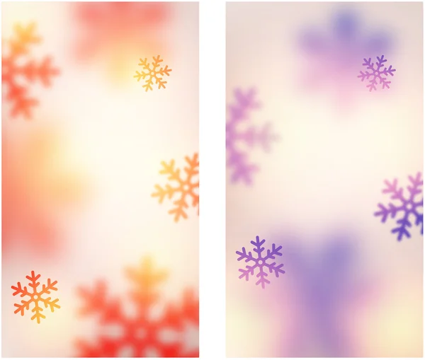 Blurred christmas banners. — Stock Vector