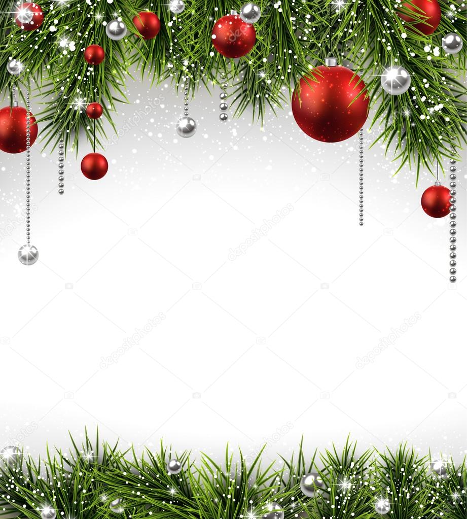 Christmas background with spruce branches.