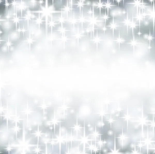 Silver starry christmas background. — Stock Vector