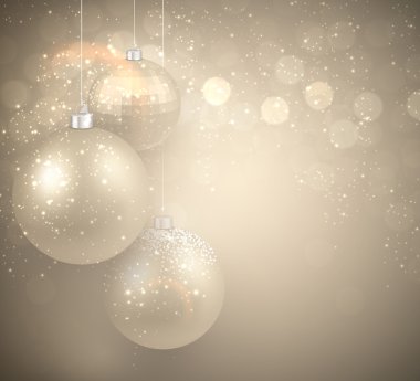 Altın Noel topları ile arka plan. 