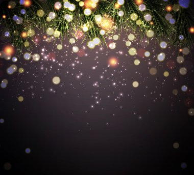 Ladin dallı Noel arkaplanı.