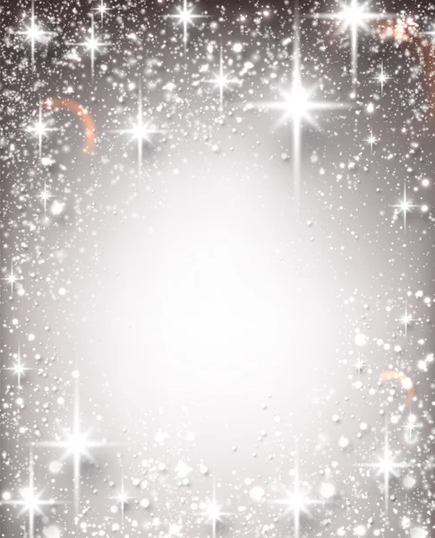 Winter starry christmas background. — ストックベクタ