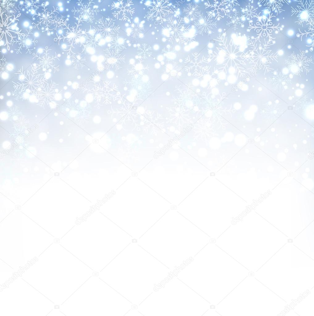 Christmas background with crystallic snowflakes.