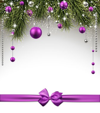 Ladin dallı Noel arkaplanı.