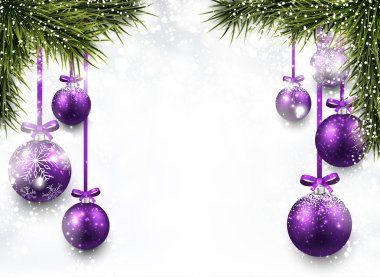 Ladin dallı Noel arkaplanı.