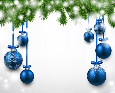 Ladin dallı Noel arkaplanı.