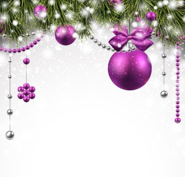 Ladin dallı Noel arkaplanı.