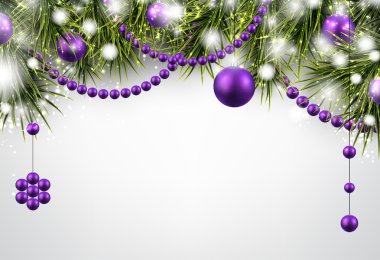 Ladin dallı Noel arkaplanı.