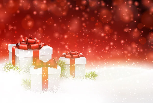Christmas snowy background. — Stock Vector