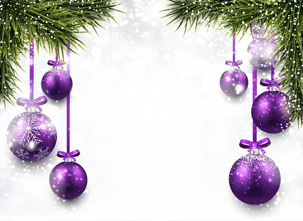 Ladin dallı Noel arkaplanı.