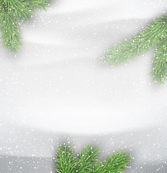 Navidad fondo nevado . — Vector de stock