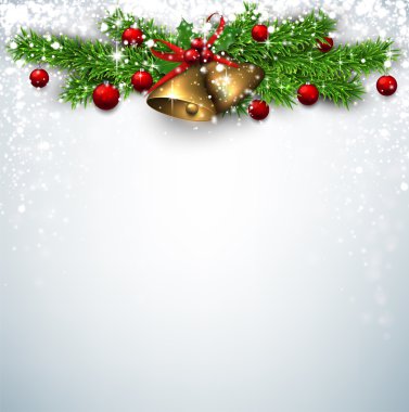 Ladin dallı Noel arkaplanı.