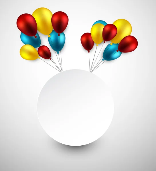 Celebra el fondo del marco con globos . — Vector de stock