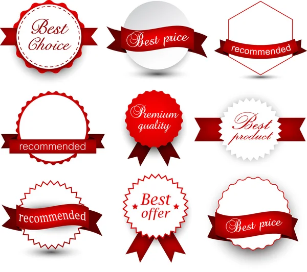 Collectie van award badges. — Stockvector