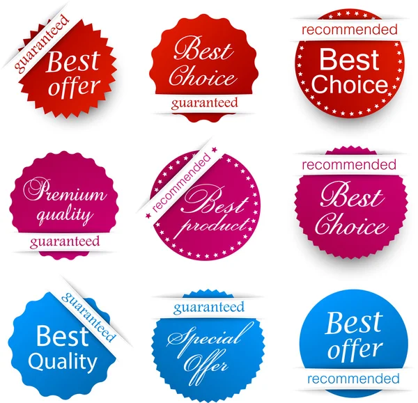 Collectie van award badges. — Stockvector