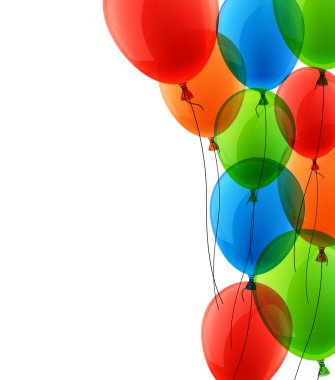 renkli arka plan ile balonları kutlamak.