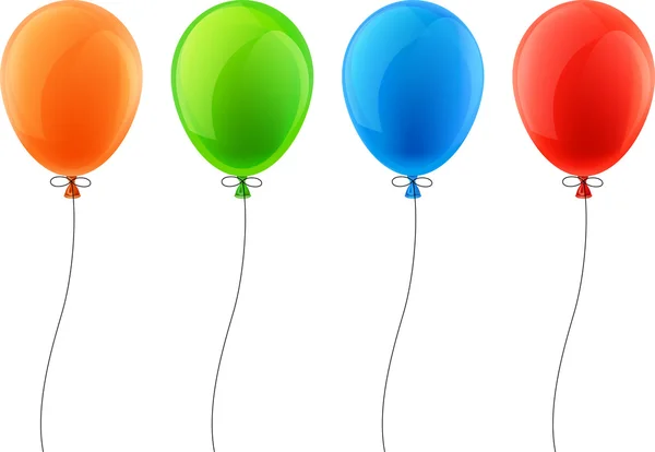 Conjunto de globos de celebración realistas . — Vector de stock