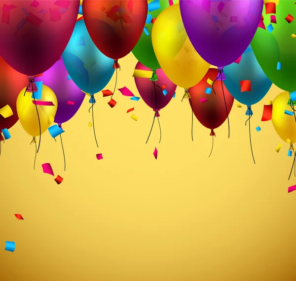 Hintergrund mit Luftballons feiern. — Stockvektor