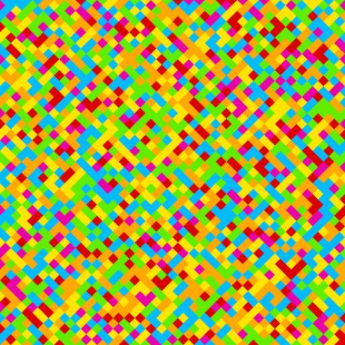 Kareli renkli desen. 