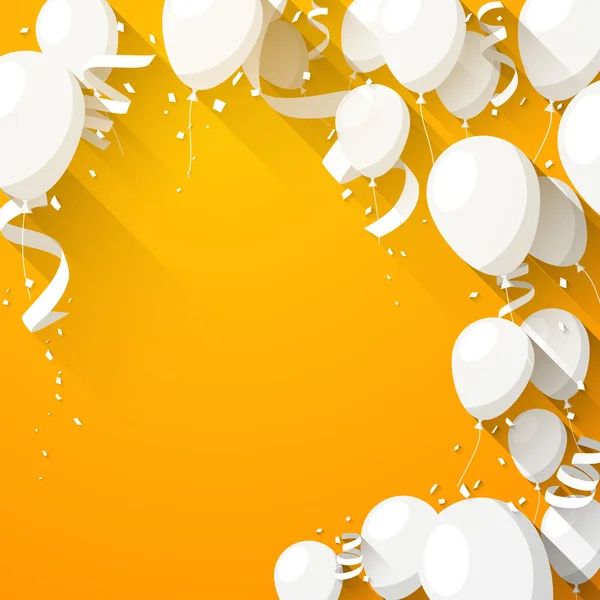Arka plan düz balonlar ile kutlamak. — Stok Vektör
