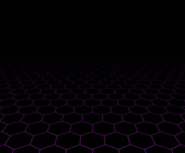 Perspektif kılavuz altıgen yüzey. 