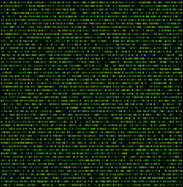 Binární pozadí s zelené číslice. — Stockový vektor